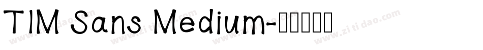 TIM Sans Medium字体转换